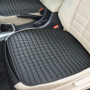 Waterdicht autostoelkussen, 2 stuks, universele stoelkussens voor voorstoelen, autostoelbescherming, krasbestendig, autostoelbekleding, antislip, PU-leer, zwart