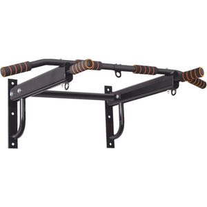 Wandmontage Fitnessstang voor Thuis - Pull-Up Bar met 6 Antislip Handgrepen