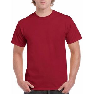 Donkerrood katoenen shirt voor volwassenen M (38/50)