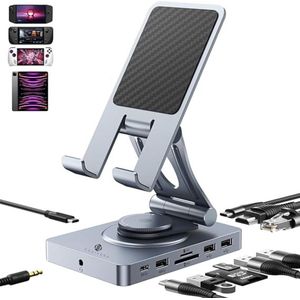 Equivera Steam Deck - Steam Deck - Steam Deck Dock - Steam Deck Docking Station - Docking Station - Oplaadstation voor Steam Deck - Laadstation - Multifunctioneel Station - Handheld Dock Station - Draaibare Docking Station