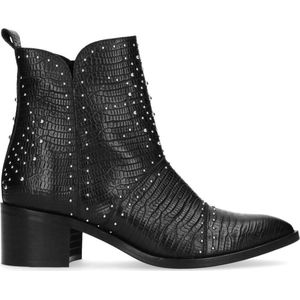 Sacha - Dames - Zwarte cowboylaarsjes met studs - Maat 36