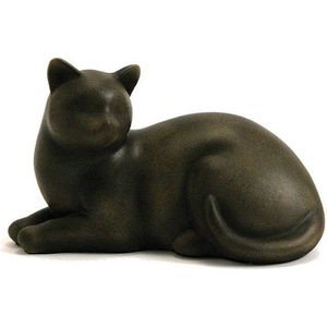 Cozy Cat Sable Liggend - Katten Asbeeld Dieren Urn Voor Uw Geliefde Poes Kat 0,41 L
