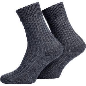 Boru - Werk Sokken Superwash Badstofzool - Anti Transpiratie - Antracite - Maat 39-42 3-Paar