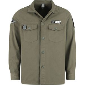 Volbeat Amplified Collection - Military Shirt - Shacket Longsleeve kaki L Heren