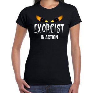Halloween Exorcist in action halloween verkleed t-shirt zwart voor dames - horror shirt / kleding / kostuum XS