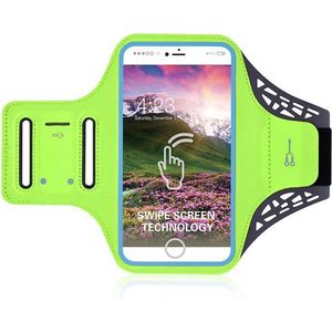 Sportarmband voor iPhone 6/7/8 PLUS - Spatwaterdicht - Ruimte voor pasjes en sleutels - Groen
