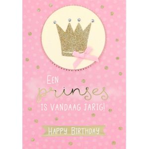 Depesche - Kinderkaart met de tekst ""Een prinses is vandaag jarig! Happy ..."" - mot. 028