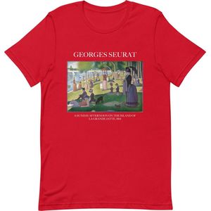 Georges Seurat 'Een Zondagmiddag op het Eiland van La Grande Jatte' (""A Sunday Afternoon on the Island of La Grande Jatte"") Beroemd Schilderij T-Shirt | Unisex Klassiek Kunst T-shirt | Soft Cream | M