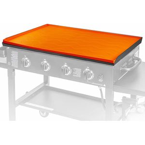 Siliconen Grillmat 36 inch Zwaar Uitgevoerd - Afdekmat BBQ-grill - Beschermende mat voor Blackstone Outdoor - Oranje