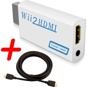 Wii HDMI Adapter Converter 1080p Full HD Kwaliteit Met HDMI Kabel - Wii naar HDMI converter