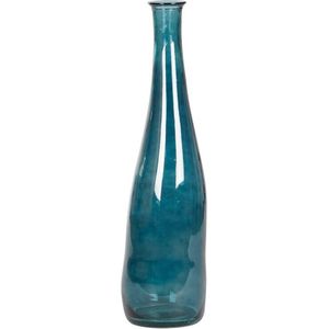 Vaas DKD Home Decor 18 x 18 x 80 cm Blauw Gehard glas