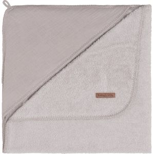 Baby's Only Baby badcape - Omslagdoek - Handdoek met capuchon Breeze - Urban Taupe - 75x85 cm - 100% katoen - Badstof