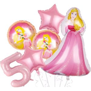 Doornroosje ballon set - 108x69cm - Folie Ballon - Prinses - Themafeest - 5 jaar - Verjaardag - Ballonnen - Versiering - Helium ballon