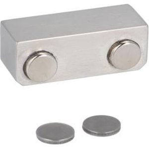 Glazen Deurmagneet voor Meubel- en Kastdeuren | Roestvrij Staal | Inclusief Magnetische Plaatjes
