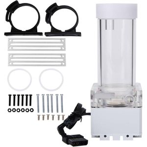 Lazmin 800L/H Computer CPU waterkoeling waterpomp met 4 meter pompkop - snelle warmteafvoer - led ultrastille waterpomp tank voor pc (wit en 17 cm) .