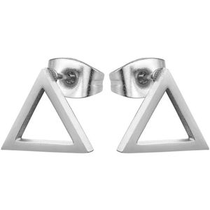 Fako Bijoux® - Oorbellen - Steker - RVS - Stainless Steel - Driehoek