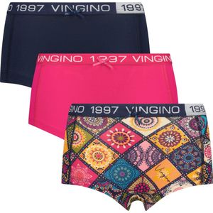 Vingino meiden ondergoed 3-pack boxers Mandala Multicolor Blue