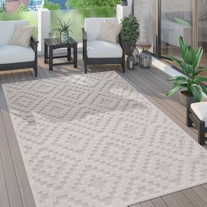 Paco Home Vloerkleed Tapijt Voor Binnen En Buiten Terras Keuken Scandinavisch Eenkleurig 160x220 cm