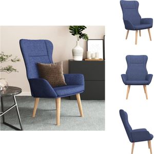 vidaXL Relaxstoel - Comfortabele Blauwe Stoel - 70 x 77 x 94 cm - Stabiel Frame - Hoogwaardig Materiaal - Fauteuil