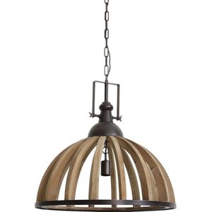 Light & Living Hanglamp DJEM - hout kop zink - L