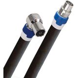 Coax kabel op de hand gemaakt - 20 meter - Zwart - IEC 4G Proof Antennekabel - Male recht en Female haakse pluggen - lengte van 0.5 tot 30 meter
