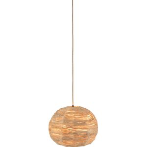 J-Line hanglamp Bol Bananenbladeren - jute - naturel - medium