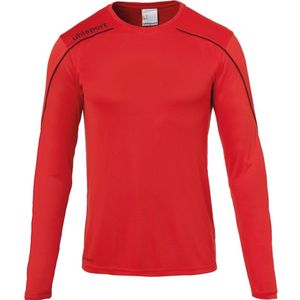 Uhlsport Stream 22 Voetbalshirt Lange Mouw Heren - Rood / Zwart | Maat: 3XL