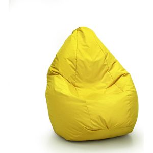 Drop & Sit - compacte zitzak - robuust nylon - geel - voor binnen en buiten