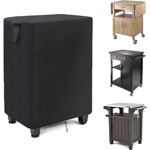 S&Dshopline® BBQ Grill Bijzettafel, afdekzeil, beschermhoes, BBQ bijzettafel voor BBQ-bijzettafel, 420D Oxford-doek, overtrek waterdicht en uv-bestendig (L 70 x B 54 x H 90 cm)