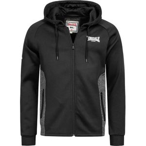 LONSDALE Saltash Sweatshirt Met Volledige Rits Heren - Black / Marl Anthracite - S