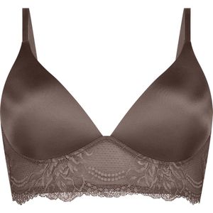 Hunkemöller Dames Lingerie Voorgevormde bh zonder beugel Leonie - Bruin - maat E80