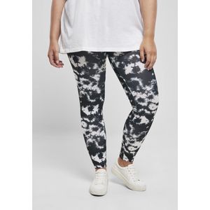 Urban Classics - Tie Dye Legging - XS - Zwart/Wit