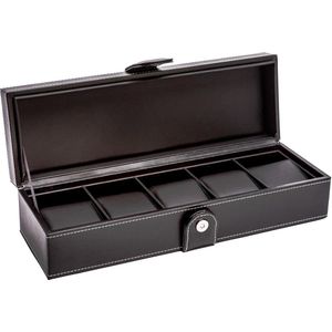 LA ROYALE CLASSICO Horlogebox - Zwart - Geschikt voor 5 horloges