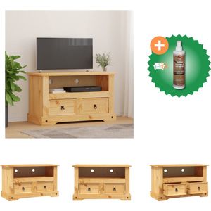 vidaXL Tv-meubel Mexicaans grenenhout Corona-stijl 91x43x56 cm - Kast - Inclusief Houtreiniger en verfrisser