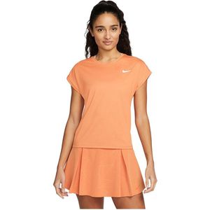 Nike Court Dri Fit Victory T-shirt Met Korte Mouwen Vrouwen Oranje - Maat S