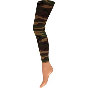 Apollo - Dames legging met print - Camouflage design - Maat S/M - Legging dames - Legging meisje - Leggings - Legging carnaval - Legging dames katoen