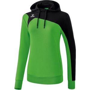 Erima Club 1900 2.0 Sweater met Capuchon Dames Groen-Zwart Maat 38