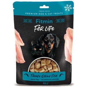 Fitmin For Life Gevriesdroogde vistraktatie voor honden en katten 10 x 30gr