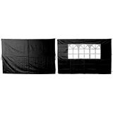 Set van 2 zijwanden zwart voor partytenten