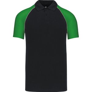 Kariban Baseballpolo K226 - Black / Green - XXL