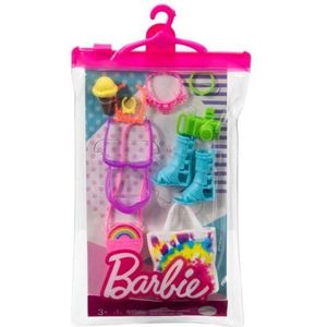 Barbie Kleding Outfit - Poppen Accessoires - Handtas Wit, Schoenen/Laarzen etc. - 12-delig