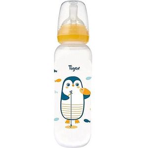 Tigex| babyfles | 330 ml | Pinguïn | 6m+ | geel 6+ m