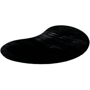 Lalee Heaven - organische vorm Vloerkleed - Tapijt – Karpet - Hoogpolig - Superzacht - Fluffy - niervorm- organic- rabbit 160x230 cm black zwart
