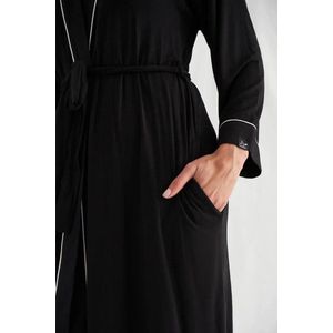 Pretty You London Bamboo Kimono Print black black
