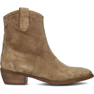 Notre-V 08-180 Enkellaarsjes - Enkelboots met rits - Dames - Camel - Maat 38