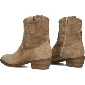 Notre-V 08-180 Enkellaarsjes - Enkelboots met rits - Dames - Camel - Maat 38