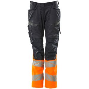 Mascot Accelerate Safe Broek met kniezakken 19678-236 - donkermarine/hi-vis oranje