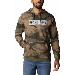 Columbia Logo Printed Sweatshirt Met Capuchon Groen S Man