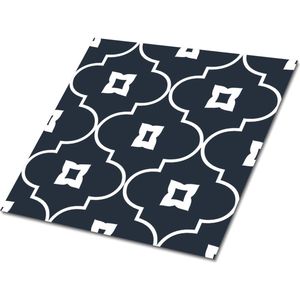 Tulup PVC Tegels - Oosters Arabisch Patroon Vinyl Tegels - 30 cm x 30 cm - Grijs Zelfklevende Vinyltegels - 9 stuks - Zelfklevende PVC Tegels - Mozaïek Plaktegels - Vloer Tegels PVC - Plaktegels keuken en Badkamer