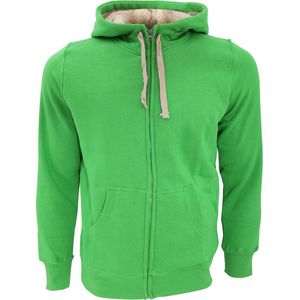 SOLS Sherpa Unisex Zip-Up Hooded Sweatshirt / Hoodie (Boeddhistisch Groen)